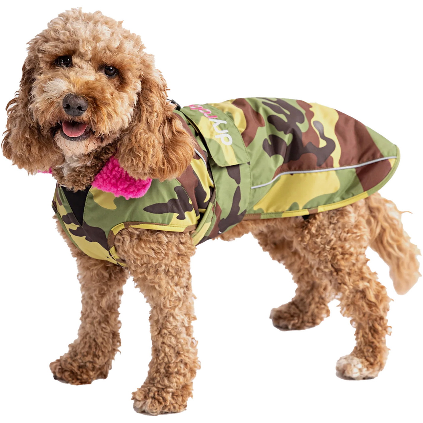 2026 Dryrobe Hundejakke V3DRDC - Pink / Camo